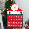 Рождество 24 дня висит привел календарь календарь красный и белый Санта-Клаус дизайн нетканый рождественский отсчет