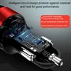 3.1a Dual USB-bil Fast Charger Intelligent Spänningsdisplay Universal Snabbladdningsadapter för iPhone 12 Samsung Huawei med Opp-väska