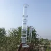 16 inç 40 cm cam su boruları düz 18mm kase kalınlıkta cam beher percolator bong recycler dab teçhizatları Sigara içmek için yerel depo