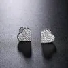 UMGODLY Luxury Brand Full Micro Cubic Zirconia Heart Shape Stud Earrings Women Fashion Yao Chen Collection Jewelry