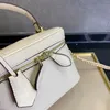 Läder av hög kvalitet kvinnors kosmetika handväska lyxdesigner väska lyxväska lady handväska mini lunchlåda väska resa liten låda topp