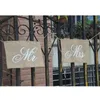 Party Decoration 1pair Mr&Mrs Burlap Chair Banner Set Sign Garland Rustic Wedding Groom Bride To Be Event SuppliesParty