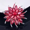 European and American flower brooch alloy diamond-studded exquisite colorful Costume decoration