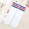 Kids Knee High Socks For Girls Boys Football Stripes Cotton Sports Old School White Socks Skate Children Baby Long Tube Leg Warm 1463 Z2