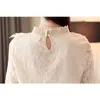 Top Femme осень зимние блузки для женщин с длинным рукавом кружева лоскутная блузка рубашки повседневные топы Blusas блузка женщины 7378 50 210427