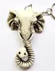 12 PCS Handmade Carving Lucky Elephant Keychain Key Chain Ring Evil Defends
