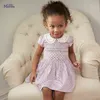 小さなマベン夏のドレス花のピーターパンガール服綿チュニック幼児の女の子ES子供服姫211130