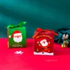 2 couleurs 8 * 7 * 9 cm Boîte de cadeau de Noël DIY Paper Santa emballage Party Favor Candy box Party Supplies T2I52681