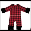 JumpsuitsRompers Baby Roupas Bebê Crianças Maternidade Drop Delivery 2021 Nascido Macacões 64 Cores Pijamas Macios Laço Gravata Cinta Páscoa Ovos Pri