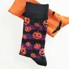 Men's Socks PEONFLY Halloween Bat Ventilation Sweat Pattern Cartoon Full Personality Man Pure Cotton Funny Happy 2PAIRS/LOT