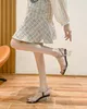 Thick Heel Women Sandals Luxury Designer Bling Female Square Toe High Heels Fashion Elegant Transparent Crystal Ladies Slippers 2024