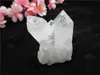 Natuurlijke witte hangers Crystal Cluster Skeletal Quartz Point Wand Minerale Healing Crystal Druse Vug Specimen Steen 30G - 50g