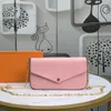 Abito da 3 pezzi di alta qualità Borsa da donna in pelle Messenger Borsa da sera Scatola originale fiore Luxurys Designers POCHETTE FeLICIE Borse a tracolla dama data codice seriale