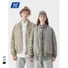 INFLATION High Street Vibe Style Bomber Jacket Uomo Vintage Basaball Down Jacket Uomo Winter Plain Bomber antivento 6021W21 Y1103