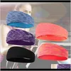 Headbands Hair Jewelry Drop Delivery 2021 Women Yoga Headband Polyester Absorb Sweat Running Fitness Hairband Ladies Sport Headwear Girl