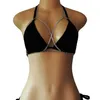 Soutien-gorge multicouches en strass et cristal pour femmes, chaîne de Bikini Sexy, bijoux de plage, chaîne de corps pour femmes, été