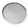Metal Aluminum Pizza Baking Pans 8inch 10inch 12inch Round Seamless Screen for Ovens Grill Racks Pie Dough Dishes Tools kitchen party gadgets