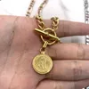 Mavis Hare Stainless steel Aloha Palm Tree Pendant Necklace with Figaro chain Toggle Clasp as Hawaiian Beach Jewelry