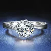 Moissanite Diamond engagement wedding ring open adjustable rings for women fahshion jewelry will and sandy