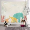 Wandteppiche Benutzerdefinierte Cartoon Kinderzimmer Elefant Tapisserie Home Living Decor Wandbehang Decke Für Schlafzimmer 21-12-1-46