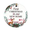 2021 Christmas Ornament Decoration Sign for Wreaths Home Xmas Tree Decor