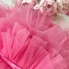 Girls Party Dresses Baby Clothes Wedding Princess Gown Elegant Tulle Dress Birthday Bridesmaid Evening Party 20220301 Q2