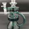 9,4 tums sjöblå hookah glas bong dabber rigppen återvinningsrör vatten bongs rökrör 14mm kvinnlig led