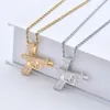 Hänge Halsband Hip Hop Zirkon Sten Stenlagd Bling Iced Out Automatisk Pistol Gun Hängen Halsband För Män Rapper Smycken Guld Silver Co