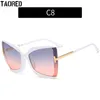Gafas de sol TAORED 2022, gafas de sol elegantes de moda para mujer con montura de mariposa, gafas de sol Vintage de diseñador de lujo para mujer