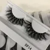 Grossist Mink Lash Volym Lösögonfransar Dramatiska Fluffiga 25 mm Långa Fransar Smutsig Återanvändbar Cruelty Free Eyelash