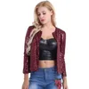 Sra. Chaqueta de traje Europa BLINGBLING Lentejuelas Manga larga Hebilla oscura Cuello redondo Trajes pequeños para mujer Blazers