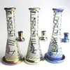 8,5 pouces 14mm Femme Verre Bong Narguilé Dab Rig Conduites D'eau avec Coloré Épais Pyrex Fumer Bécher Recycleur Bongs