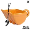 Muggar Grävmaskin Bucket Cup med Spade Shovel Spoon Rolig Creative Container Digger Plast Ashtray Y4U3 V6E2