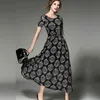 Elegante vestido tornozelo-comprimento vestido verano verão o pescoço vnttage maxi lace sexy es mulheres peças tamanho tamanho longo 210520