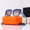 2022 nuevas gafas de sol de diseñador para mujer, tendencia de moda de 4 colores, marco grande, cara cuadrada, pequeña, caja de espejo parasol para exteriores