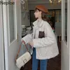Neploe winter kleding jassen voor vrouwen losse boog verdikte harige warme uitloper streetwear mode Koreaanse jas vrouwelijke 4F889 210422