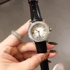 Relógios de couro de pulso Assista de couro genuíno de luxo de pulso clássico moda de 36 mm de retangular quartzo relógio de relógio de relógio Happy Stone relógios