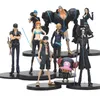 3 sztuk / partia Anime One Piece Gold Ver Monkey D Luffy Tony Chopper Brook Sanji Nami Zoro Robin Usopp PCV Figurka Zabawki Doll X0503