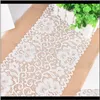 30x180cm Lace Burlap Jute Runner Party Decoration Solid Color Linen Table Runners Wen4468 REZYJ 1ZWK4