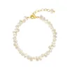 Brins de perles Simple blanc naturel perle d'eau douce Bracelet pour femme corée vente bijoux de mode femmes quotidien sauvage Fawn22