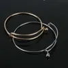 Moda 6 pezzi / oro / rodio Bracciale rigido espandibile regolabile in ferro Braccialetti di filo di moda Braccialetti di tipo aperto per gioielli da donna Q0719