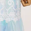 HIGH STREET Fashion V-Neck Bohemian Holiday Style Summer Dresses Printed Lace Hollow Out Casual Dress 210521