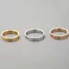 Fashion Designer Ring Classic Stainless Steel Jewelry Gold Love Married Engagement Couple Ring For Women Men