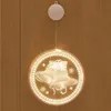 Kerstdecoraties ornamenten Home Window Decoratie 3D-schijf Opknoping LED-lichten Verzenden zonder batterij kamer decoratief licht