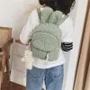 School Bags Kids Toddler Plush Backpack Cute Ear Kindergarten Bag Winter Warm Fleece Daypack Outdoor Travel For Boys Girls239o