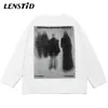 LENSTID Automne Hommes Tricoté Pull Pulls Hip Hop Graphique Lettre Imprimer Streetwear Harajuku Lâche Mode Casual Pulls 211109