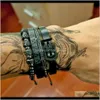 Bracelets de mariage bijoux4pcs / set hommes titanium acier bracelet numérique romain manteau boucle de boucle en rond