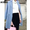 Cappotti di lana rosa da donna Parka trapuntato Abbigliamento casual Lavoro Office Lady Addensare Capispalla Abbigliamento Autunno Inverno Cappotto Capo 210416