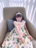 여름 달콤한 아기 소녀 드레스 2021 어린이 소녀 짧은 소매 층 복장 귀여운 어린이면 의류 264I