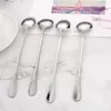 19cm Long Handle Stainless Steel Tea Coffee Spoon Cocktail Ice Cream Soup Spoons Cutlery